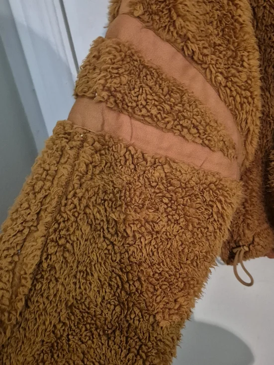 Free People Nantucket Toasted Coconut Teddy Fleece Pullover S.XS - Picture 4 of 11